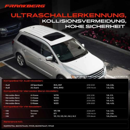 Frankberg 1x Parksensor PDC Sensor Vorne und Hinten für VW Golf 7 Passat Audi A3 A4 Mercedes-Benz Bild Frankberg 1x Parksensor PDC Sensor Vorne und Hinten für VW Golf 7 Passat Audi A3 A4 Mercedes-Benz