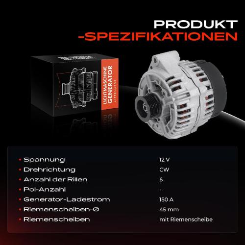1x Lichtmaschine Generator für Mercedes-Benz W210 S210 C140 C208 A208 R129 Bild 1x Lichtmaschine Generator für Mercedes-Benz W210 S210 C140 C208 A208 R129