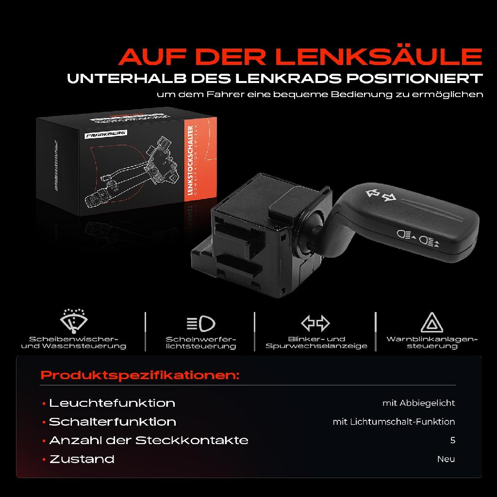 1x Kombischalter Lenkstockschalter für Ford Focus II Cabriolet 1.6L 2.0L 2006-2010