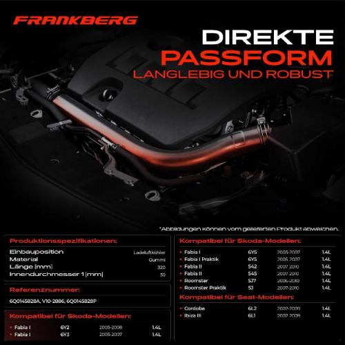 1x Kühlerschlauch Turboschlauch für VW Polo Fox Schrägheck Seat Cordoba Ibiza III Skoda Fabia I Bild 1x Kühlerschlauch Turboschlauch für VW Polo Fox Schrägheck Seat Cordoba Ibiza III Skoda Fabia I