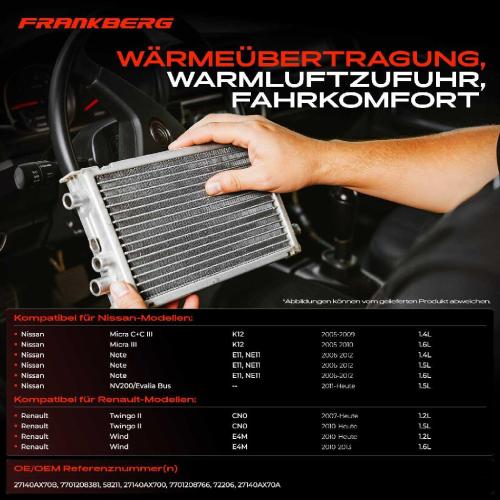 1x Wärmetauscher Innenraumheizung für Nissan Micra 3 Note Renault Clio 3 Twingo 2 Bild 1x Wärmetauscher Innenraumheizung für Nissan Micra 3 Note Renault Clio 3 Twingo 2
