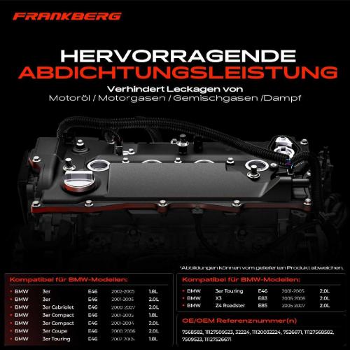 1x Ventildeckel Zylinderkopfhaube für BMW 3er E46 X3 E83 Z4 E85 316i 318i 1.8L 2.0L Bild 1x Ventildeckel Zylinderkopfhaube für BMW 3er E46 X3 E83 Z4 E85 316i 318i 1.8L 2.0L