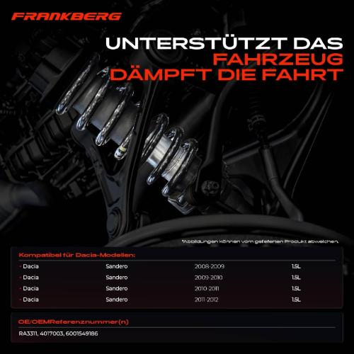 Frankberg 2x Fahrwerksfeder Vorderachse f r Dacia Sandero 1.5L 2008-2012 Bild Frankberg 2x Fahrwerksfeder Vorderachse f r Dacia Sandero 1.5L 2008-2012
