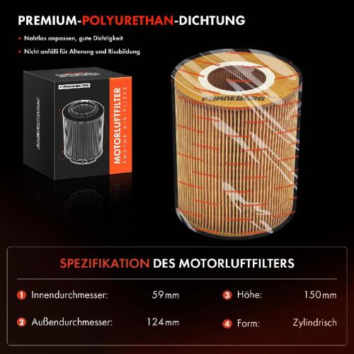 2x Luftfilter Filtereinsatz für Mercedes-Benz A-Klasse W168 Vaneo 414 A140-A210 Bild 2x Luftfilter Filtereinsatz für Mercedes-Benz A-Klasse W168 Vaneo 414 A140-A210