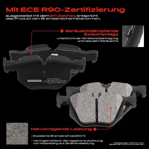 4x Bremsbeläge Hinterachse für BMW X5 E70 X6 E71 E72 3.0L 2006-2014 Bild 4x Bremsbeläge Hinterachse für BMW X5 E70 X6 E71 E72 3.0L 2006-2014
