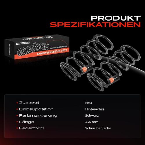 2x Fahrwerksfeder Hinterachse für Subaru Impreza Schrägheck G3 GH GR 1.5L 2008-2012 Bild 2x Fahrwerksfeder Hinterachse für Subaru Impreza Schrägheck G3 GH GR 1.5L 2008-2012