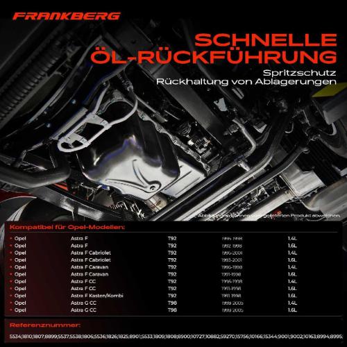 Frankberg 1x Ölwanne Motorölwanne für Opel Astra G Astra F Combo Corsa B Zafira A 1991-2005 1.4L 1.6L Bild Frankberg 1x Ölwanne Motorölwanne für Opel Astra G Astra F Combo Corsa B Zafira A 1991-2005 1.4L 1.6L