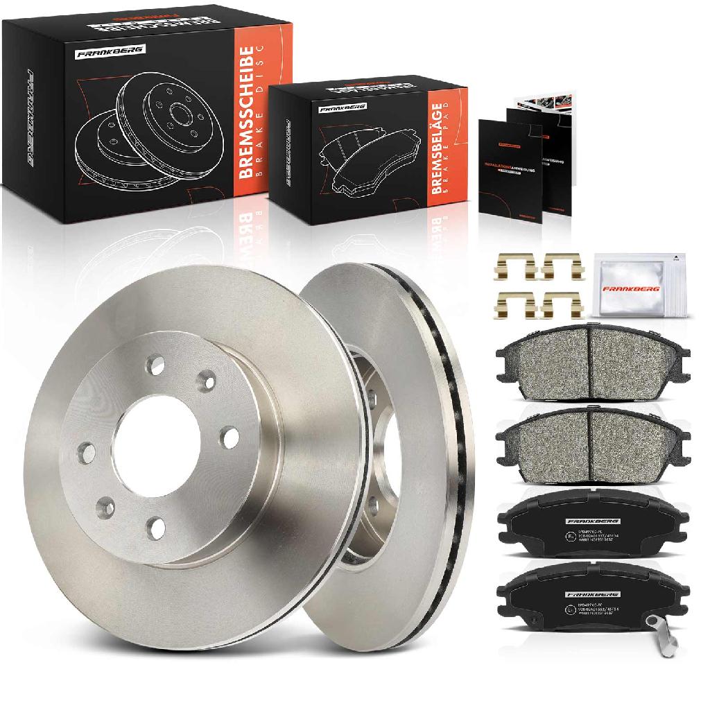 2x Bremsscheiben 4x Bremsbeläge Vorderachse für Hyundai Getz TB 1.1L 1.3L 1.4L 1.5L 1.6L 2002-2010