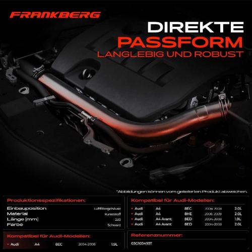 1x Kühlerschlauch Turboschlauch für Audi A4 8EC A4 Avant 8ED A4 Cabriolet 8HE 1.9L 2.0L 2004-2009 Bild 1x Kühlerschlauch Turboschlauch für Audi A4 8EC A4 Avant 8ED A4 Cabriolet 8HE 1.9L 2.0L 2004-2009