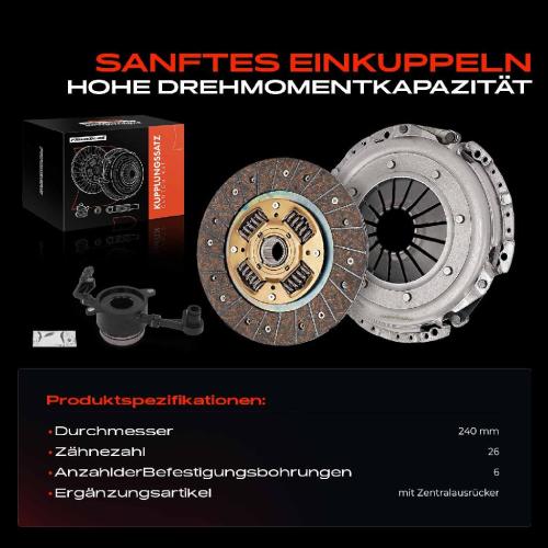 Frankberg 1x Kupplungssatz für VW Crafter 30-35 Bus 2E Crafter 30-50 Kasten Crafter 30-50 Pritsche/Fahrgestell 2F 2.5L Bild Frankberg 1x Kupplungssatz für VW Crafter 30-35 Bus 2E Crafter 30-50 Kasten Crafter 30-50 Pritsche/Fahrgestell 2F 2.5L