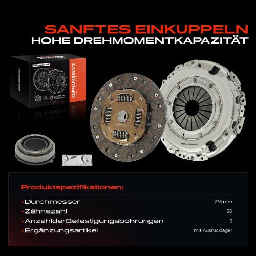 Frankberg 1x Kupplungssatz für Hyundai Elantra Stufenheck i30 Kombi KIA Cee'D Schrägheck SW Cerato Pro 1.6L Bild Frankberg 1x Kupplungssatz für Hyundai Elantra Stufenheck i30 Kombi KIA Cee'D Schrägheck SW Cerato Pro 1.6L