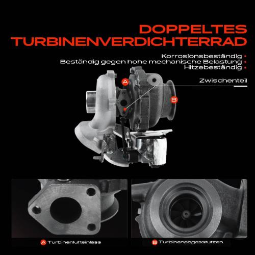 1x Abgasturbolader für BMW 1er E87 2.0L 2004-2011 Bild 1x Abgasturbolader für BMW 1er E87 2.0L 2004-2011