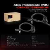 2x ABS Sensor Vorne für VW Sharan Ford Galaxy Seat Alhambra 1.9L 2.0L 1995-2010