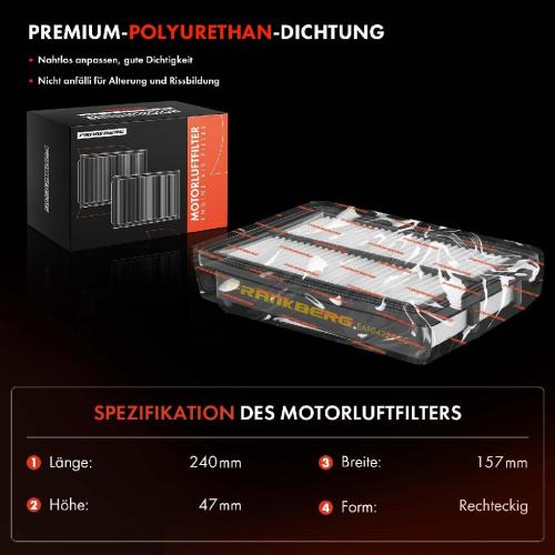 2x Luftfilter Filtereinsatz für Honda CR-V IV RM 2.0 AWD Benzin Bj ab 2012 Bild 2x Luftfilter Filtereinsatz für Honda CR-V IV RM 2.0 AWD Benzin Bj ab 2012