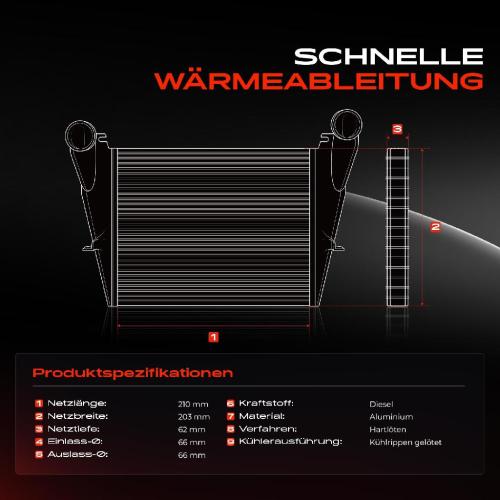 1x Ladeluftkühler Turbokühler für VW Passat Variant 3B Skoda Superb I 3U 2.5L Bild 1x Ladeluftkühler Turbokühler für VW Passat Variant 3B Skoda Superb I 3U 2.5L