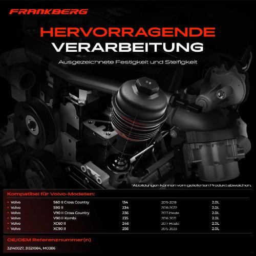 1x Ölfiltergehäuse Deckel für Volvo S60 S90 V90 XC60 XC90 Bild 1x Ölfiltergehäuse Deckel für Volvo S60 S90 V90 XC60 XC90