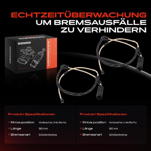 2x Warnkontakt Bremsbelagverschleiß Vorderachse für Land Rover Range Rover III L322 2002-2012 Bild 2x Warnkontakt Bremsbelagverschleiß Vorderachse für Land Rover Range Rover III L322 2002-2012