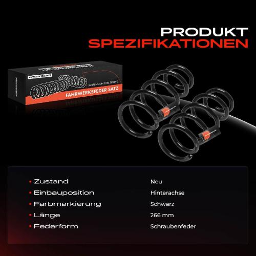 Frankberg 2x Fahrwerksfeder Hinterachse für Mercedes-Benz A207 BMW F07 F11 Honda CR-V III RE 2006-2017 Bild Frankberg 2x Fahrwerksfeder Hinterachse für Mercedes-Benz A207 BMW F07 F11 Honda CR-V III RE 2006-2017
