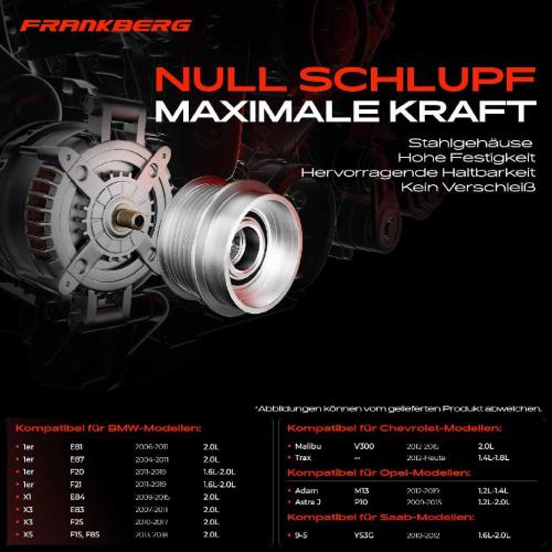 1x Generatorfreilauf Lichtmaschine für BMW E81 E82 E87 E90 E91 F11 Opel Chevrolet Bild 1x Generatorfreilauf Lichtmaschine für BMW E81 E82 E87 E90 E91 F11 Opel Chevrolet