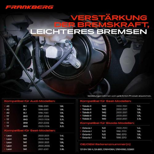 1x Bremskraftverstärker für VW Golf IV 1J Audi A3 8L TT 8N Seat Skoda Bild 1x Bremskraftverstärker für VW Golf IV 1J Audi A3 8L TT 8N Seat Skoda
