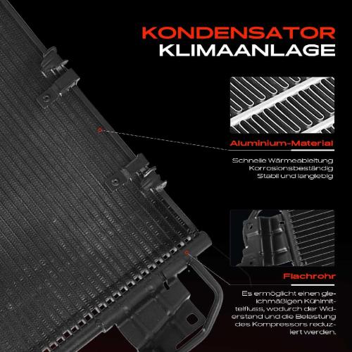 1x Kondensator Klimaanlage für Opel Astra H L48 Zafira B 1.3L-2.0L Bild 1x Kondensator Klimaanlage für Opel Astra H L48 Zafira B 1.3L-2.0L
