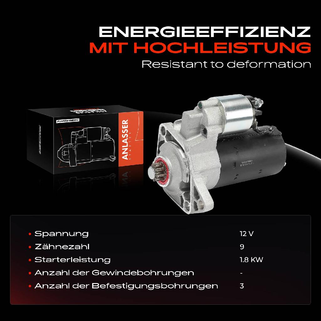 1x Anlasser Starter für VW Golf I II III IV Cabriolet Variant Polo Classic Variant Passat Variant