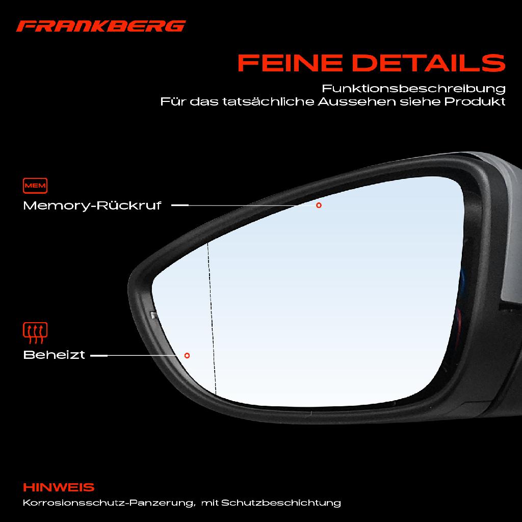 1x Außenspiegel Links für VW Passat 362 Alltrack 365 Variant 2010-2014