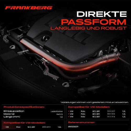 Frankberg 1x Kühlerschlauch Turboschlauch für VW Polo 6C1 6R1 1.2L 2009-2014 Bild Frankberg 1x Kühlerschlauch Turboschlauch für VW Polo 6C1 6R1 1.2L 2009-2014