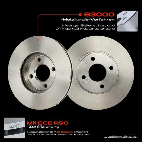 2x Bremsscheiben Vorderachse für Nissan Micra IV K13K K13KK Note E12 1.2L 1.5L Bj ab 2010 Bild 2x Bremsscheiben Vorderachse für Nissan Micra IV K13K K13KK Note E12 1.2L 1.5L Bj ab 2010