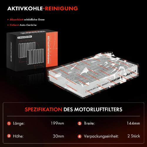 2x Innenraumfilter Aktivkohle für Opel Agila B H08 Suzuki Splash EX 1.0-1.3 Bild 2x Innenraumfilter Aktivkohle für Opel Agila B H08 Suzuki Splash EX 1.0-1.3