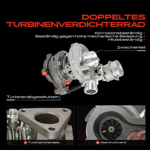 1x Abgasturbolader für Audi A3 Seat Leon Toledo II Skoda Octavia I I Combi VW Bora Variant Golf IV IV Bild 1x Abgasturbolader für Audi A3 Seat Leon Toledo II Skoda Octavia I I Combi VW Bora Variant Golf IV IV