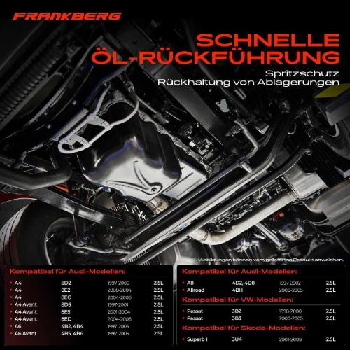 Frankberg 1x lwanne Motor lwanne f r VW Passat 3B Audi A4 A6 A8 Allroad B5 B6 B7 Skoda Superb 1997-2008 2.5L Bild Frankberg 1x lwanne Motor lwanne f r VW Passat 3B Audi A4 A6 A8 Allroad B5 B6 B7 Skoda Superb 1997-2008 2.5L
