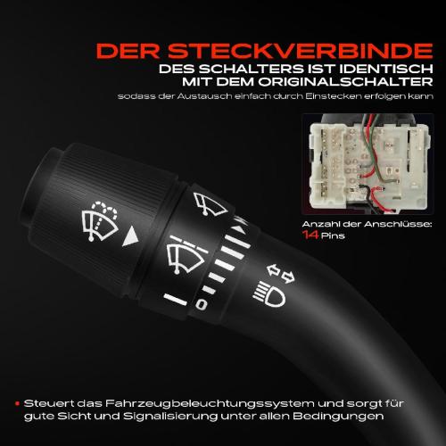 1x Kombischalter Lenkstockschalter für Renault Clio BH KH Trafic JG Twingo Captur Bild 1x Kombischalter Lenkstockschalter für Renault Clio BH KH Trafic JG Twingo Captur