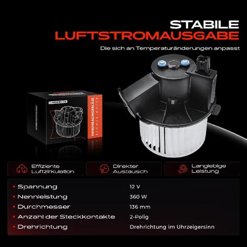 1x Gebläsemotor Innenraumgebläse für Peugeot 307 3A/C 307 Break 3E 307 CC SW 2004-2008 Bild 1x Gebläsemotor Innenraumgebläse für Peugeot 307 3A/C 307 Break 3E 307 CC SW 2004-2008