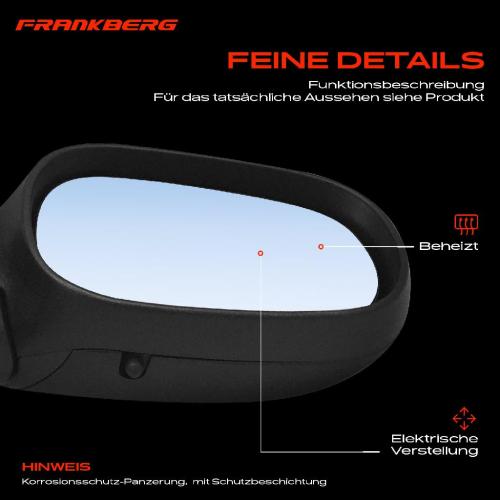 Frankberg 1x Außenspiegel Rechts für Renault Clio 2 BB CB 1.2L 1.4L 1.6L 1.9L 2.0L 3.0L 1998-2004 Bild Frankberg 1x Außenspiegel Rechts für Renault Clio 2 BB CB 1.2L 1.4L 1.6L 1.9L 2.0L 3.0L 1998-2004