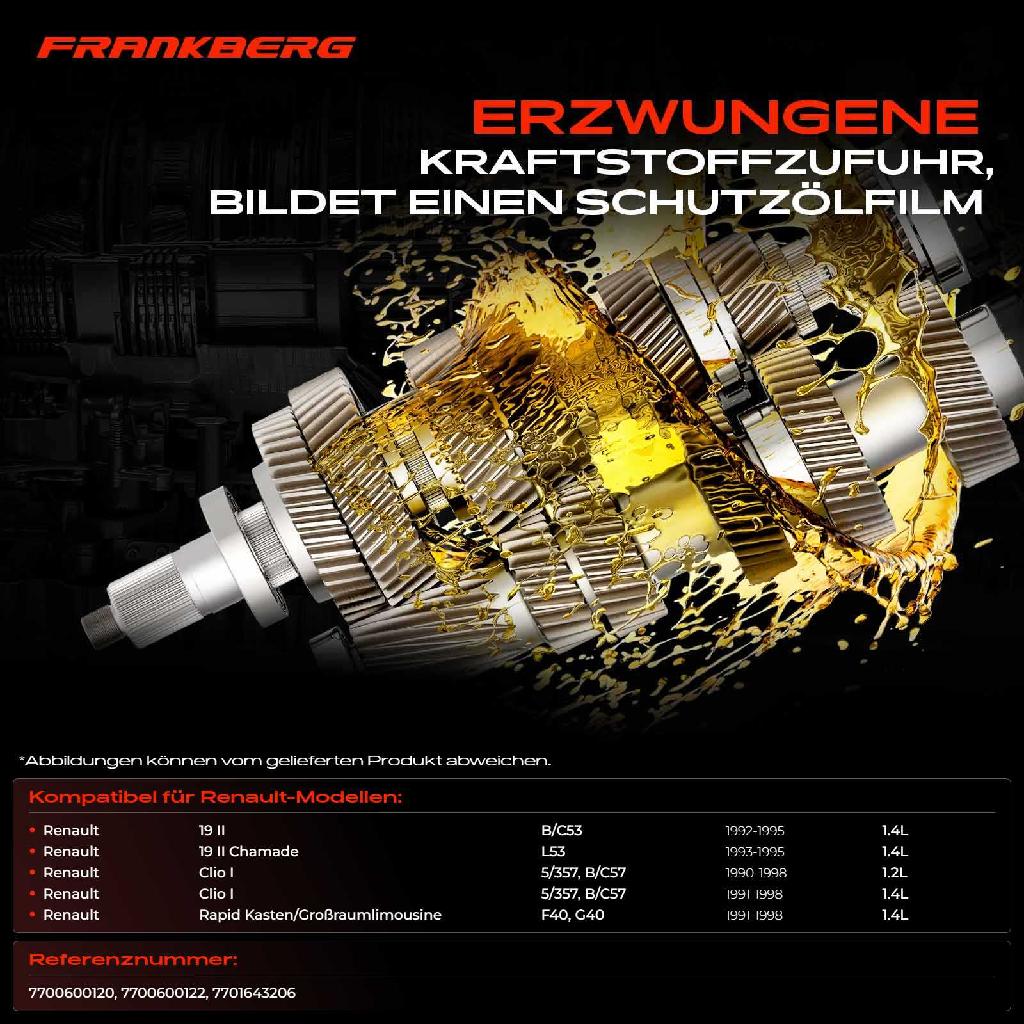 1x Ölpumpe für Renault 19 II Chamade L53 Clio I Rapid F40 G40 1.4L 1.2L