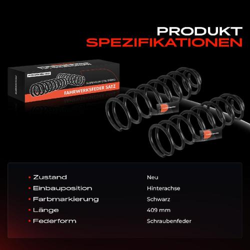 Frankberg 2x Fahrwerksfeder Hinterachse für Mazda 6 Stufenheck GJ GL Volvo 740 Kombi 745 Bj ab 1988 Bild Frankberg 2x Fahrwerksfeder Hinterachse für Mazda 6 Stufenheck GJ GL Volvo 740 Kombi 745 Bj ab 1988