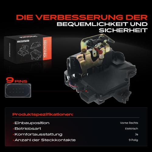 Frankberg 1x Türschloss Vorne Rechts für Audi A4 Avant A6 1.6L 1.8L 1.9L 2.0L 2.4L 2.5L 3.0L 4.2L 1997-2005 Bild Frankberg 1x Türschloss Vorne Rechts für Audi A4 Avant A6 1.6L 1.8L 1.9L 2.0L 2.4L 2.5L 3.0L 4.2L 1997-2005