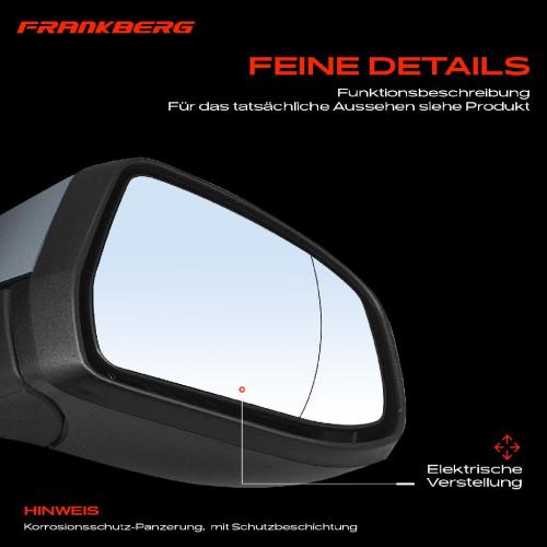 Frankberg 1x Außenspiegel Rechts für Ford Focus III 1.0L 1.6L 2.0L 2010-2014 Bild Frankberg 1x Außenspiegel Rechts für Ford Focus III 1.0L 1.6L 2.0L 2010-2014