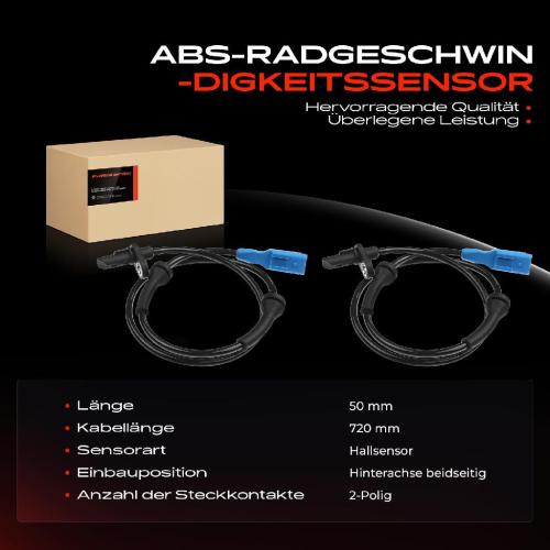 2x ABS Sensor Hinten für Citroën C3 Picasso C-Elysee Peugeot 207 CC SW 208 I 301 2008-2013 Bild 2x ABS Sensor Hinten für Citroën C3 Picasso C-Elysee Peugeot 207 CC SW 208 I 301 2008-2013