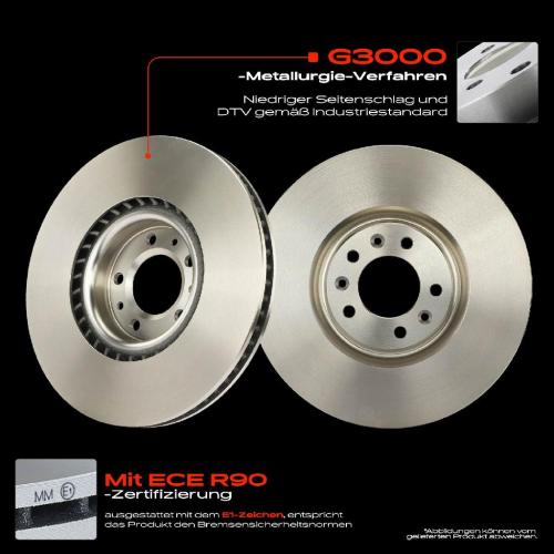 Frankberg 2x Bremsscheiben Vorderachse für Citroën C5 Aircross X Peugeot 3008 SUV 308 SW 408 508 Bj ab 2013 Bild Frankberg 2x Bremsscheiben Vorderachse für Citroën C5 Aircross X Peugeot 3008 SUV 308 SW 408 508 Bj ab 2013