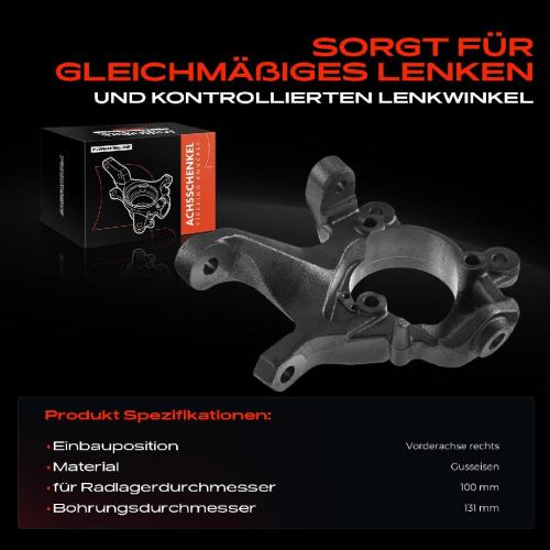 1x Achsschenkel Radaufhängung Vorderachse Rechts für Jeep Grand Cherokee WJ WG 1999-2004 Bild 1x Achsschenkel Radaufhängung Vorderachse Rechts für Jeep Grand Cherokee WJ WG 1999-2004
