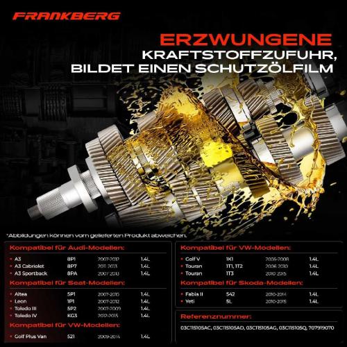 Frankberg 1x Ölpumpe für VW Golf 5 1K1 6 5K1 Jetta Audi A1 Skoda Octavia Seat Leon Bild Frankberg 1x Ölpumpe für VW Golf 5 1K1 6 5K1 Jetta Audi A1 Skoda Octavia Seat Leon