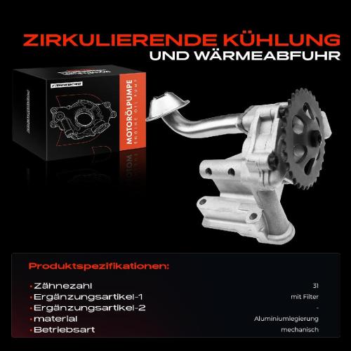 Frankberg 1x Ölpumpe für VW Golf Polo Passat Jetta Audi A3 A4 Skoda Fabia Seat Leon Bild Frankberg 1x Ölpumpe für VW Golf Polo Passat Jetta Audi A3 A4 Skoda Fabia Seat Leon