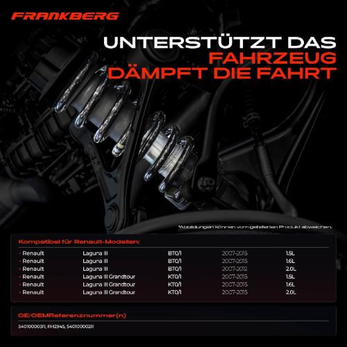 Frankberg 2x Fahrwerksfeder Vorderachse für Renault Laguna III BT0/1 KT0/1 2007-2015 Bild Frankberg 2x Fahrwerksfeder Vorderachse für Renault Laguna III BT0/1 KT0/1 2007-2015