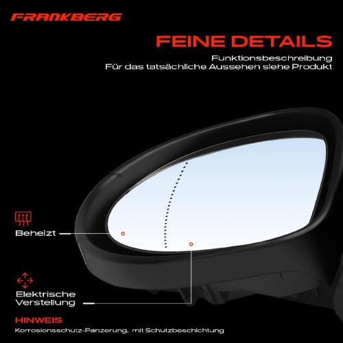 Frankberg 1x Außenspiegel Links für Renault Twingo I Twingo II S06 CN0 1.2L 1.5L 1.6L 2001-2014 Bild Frankberg 1x Außenspiegel Links für Renault Twingo I Twingo II S06 CN0 1.2L 1.5L 1.6L 2001-2014