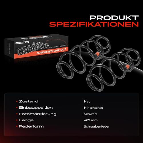 Frankberg 2x Fahrwerksfeder Hinterachse für Citroën C4 Picasso II 1.6L 2.0L Bj ab 2013 Bild Frankberg 2x Fahrwerksfeder Hinterachse für Citroën C4 Picasso II 1.6L 2.0L Bj ab 2013