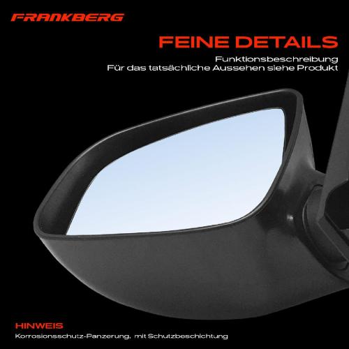 Frankberg 1x Außenspiegel Links für Dacia Logan II Sandero II 0.9L 1.2L 1.5L 1.6L 2012-2024 Bild Frankberg 1x Außenspiegel Links für Dacia Logan II Sandero II 0.9L 1.2L 1.5L 1.6L 2012-2024