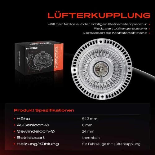 1x Lüfterkupplung Kühlerlüfte für Ford Transit E Tourneo 1991-2000 2.5L Bild 1x Lüfterkupplung Kühlerlüfte für Ford Transit E Tourneo 1991-2000 2.5L