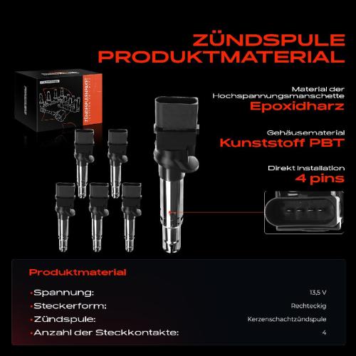 Frankberg 6x Z ndmodul Z ndspule f r VW CC EOS Passat Variant Phaeton Touareg Audi Q7 Skoda Superb II Kombi Bild Frankberg 6x Z ndmodul Z ndspule f r VW CC EOS Passat Variant Phaeton Touareg Audi Q7 Skoda Superb II Kombi